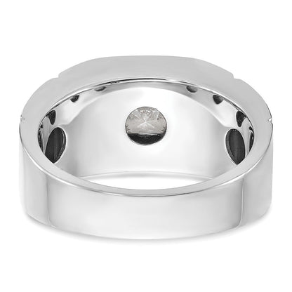14K Weißgold Herrenring mit 0,625 ct. im Labor gezüchteten Diamanten, VS/SI+ G+, poliert und satiniert
