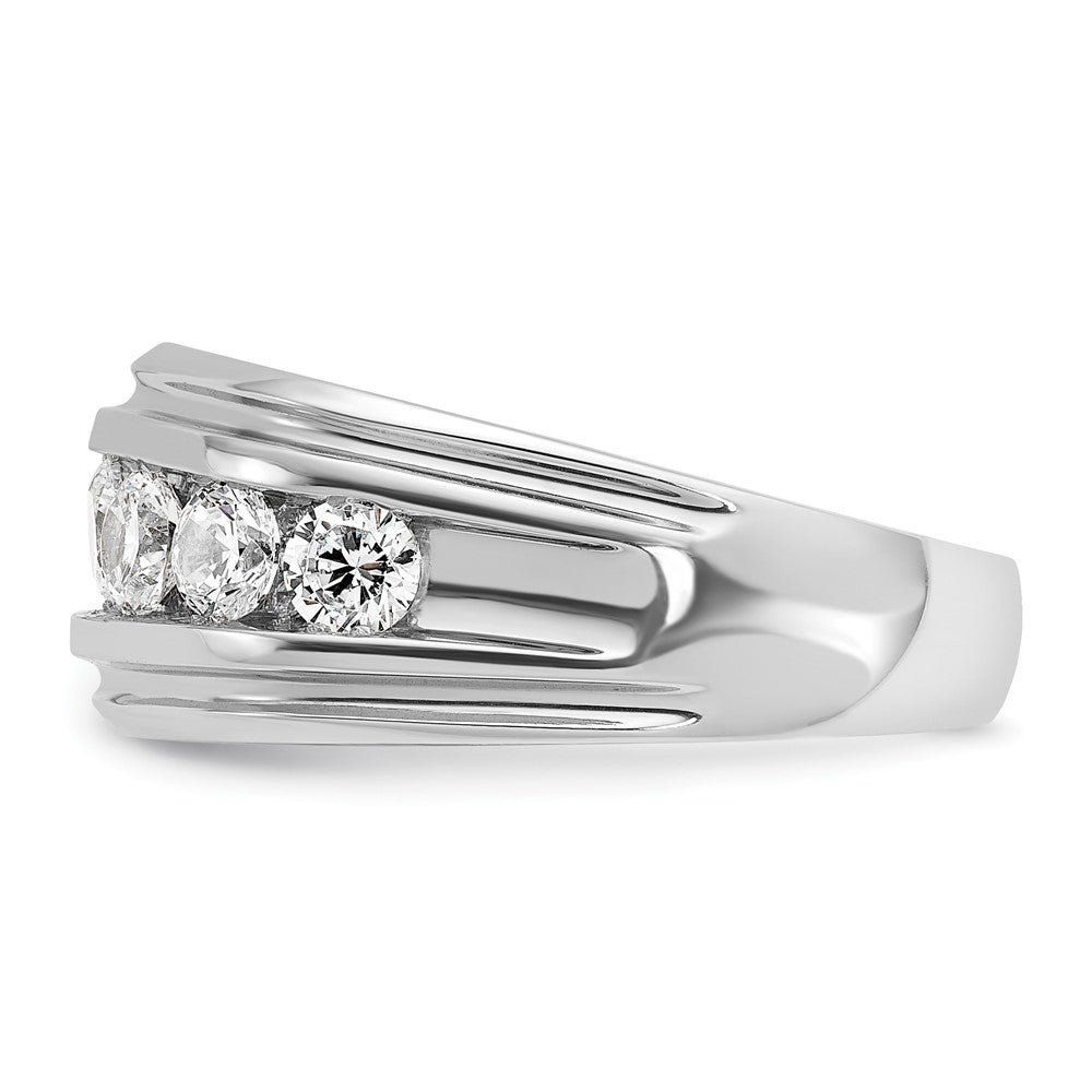 14K Weißgold Fünf-Stein-Herrenring mit 1,75 ct. im Labor gezüchteten Diamanten VS/SI+ G+