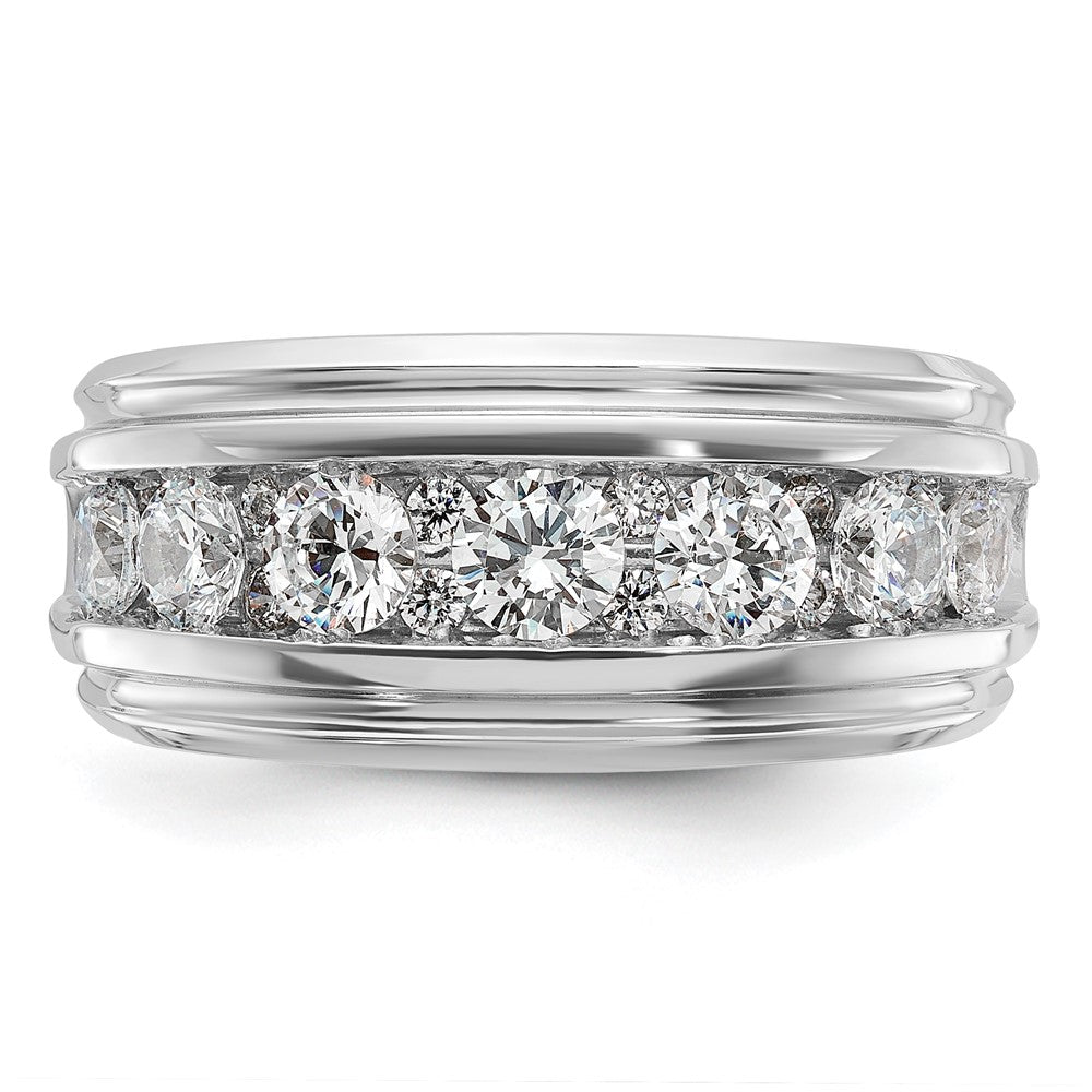 14K Weißgold Fünf-Stein-Herrenring mit 1,75 ct. im Labor gezüchteten Diamanten VS/SI+ G+