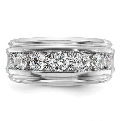14K Weißgold Fünf-Stein-Herrenring mit 1,75 ct. im Labor gezüchteten Diamanten VS/SI+ G+