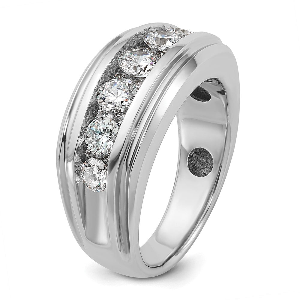 14K Weißgold Fünf-Stein-Herrenring mit 1,75 ct. im Labor gezüchteten Diamanten VS/SI+ G+