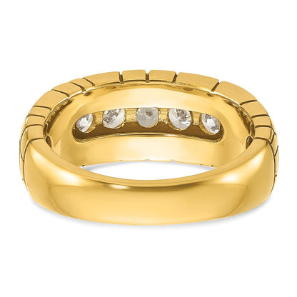 14K Gelbgold Herren-Diamant-Nugget-Ring mit 1 ct