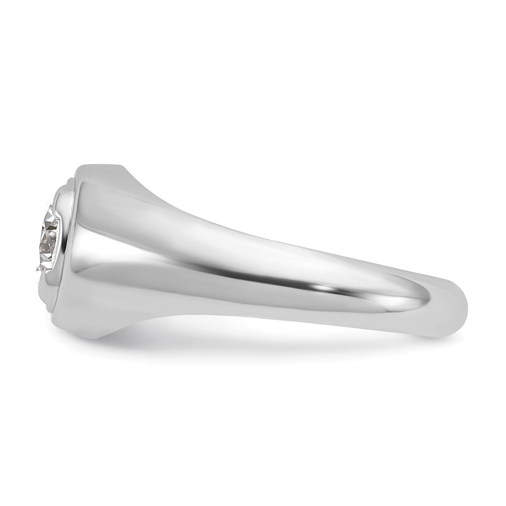 14K Weißgold Ring mit 1 ct. Diamant aus Laborzucht, rund, VS/SI+ G+, für Herren