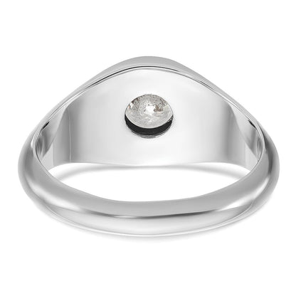 14K Weißgold Ring mit 1 ct. Diamant aus Laborzucht, rund, VS/SI+ G+, für Herren