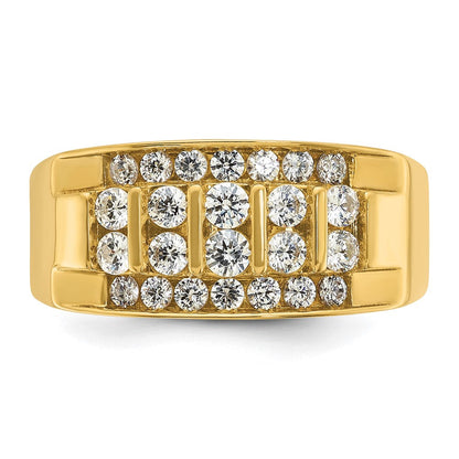 14K Gelbgold Herren-Ring mit 1,1K Diamant