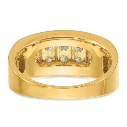 14K Gelbgold Herren-Ring mit 1,1K Diamant