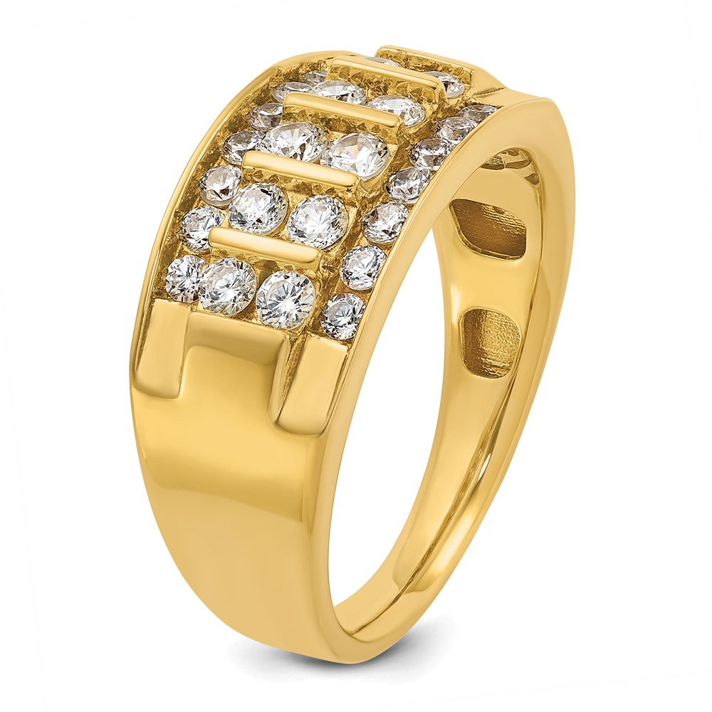 14K Gelbgold Herren-Ring mit 1,1K Diamant