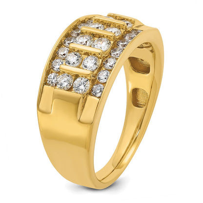 14K Gelbgold Herren-Ring mit 1,1K Diamant