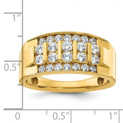 14K Gelbgold Herren-Ring mit 1,1K Diamant