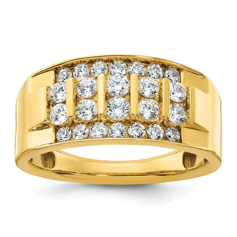 14K Gelbgold Herren-Ring mit 1,1K Diamant