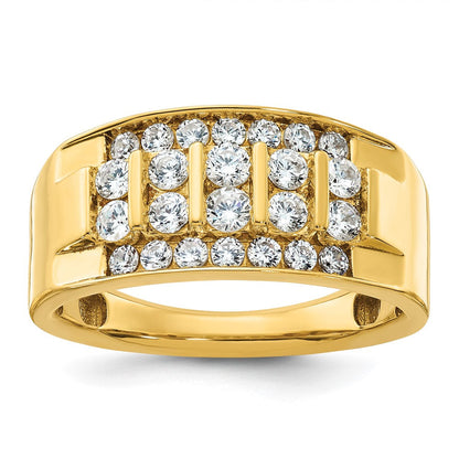 14K Gelbgold Herren-Ring mit 1,1K Diamant