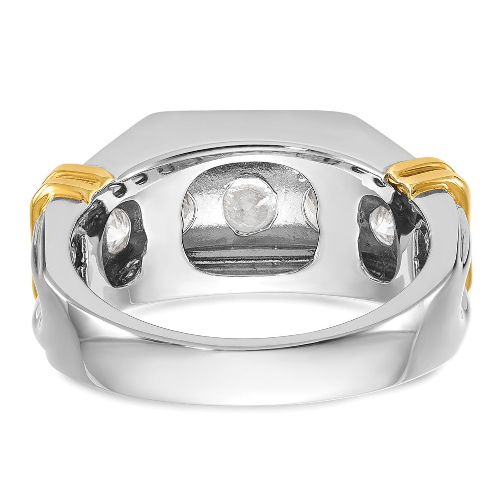 14K Bicolor-Gold Herren-Ring mit 2 ct. Diamant