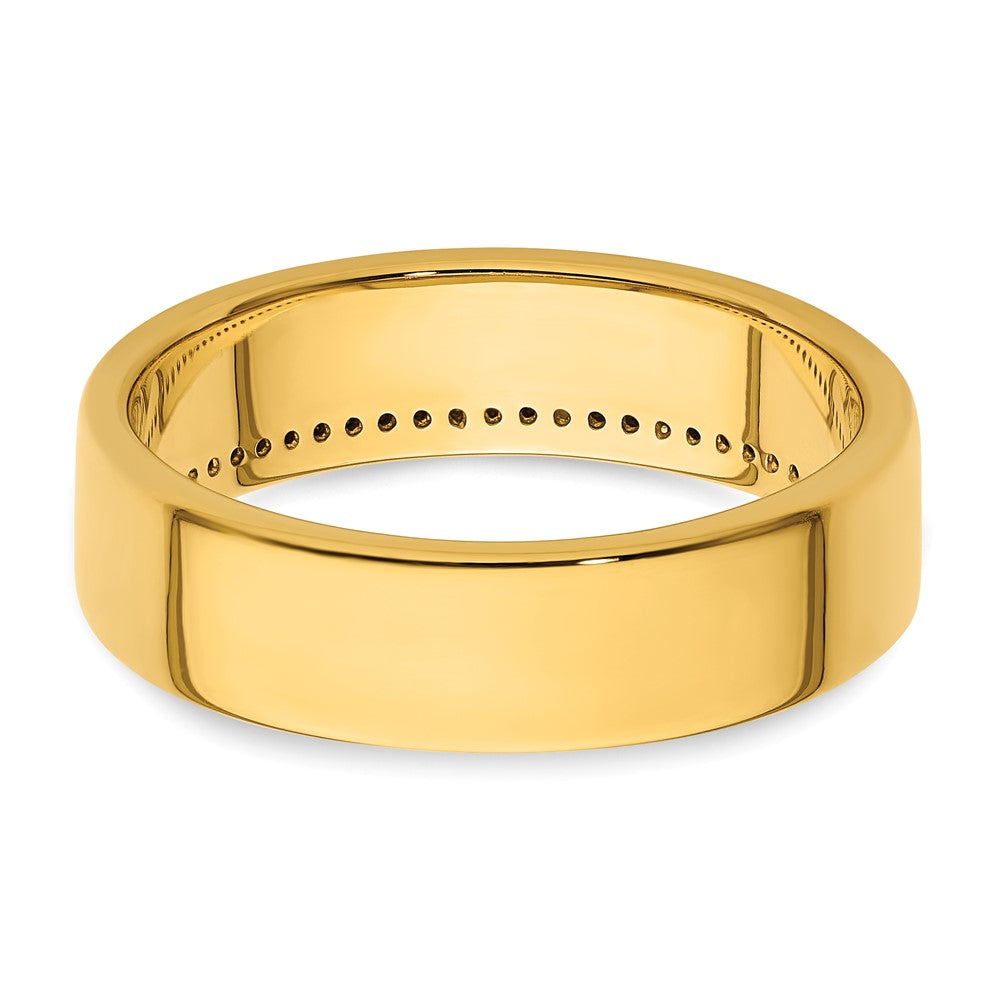 14K Gelbgold Herren-Ring mit 0,125 Karat Diamanten, komplett