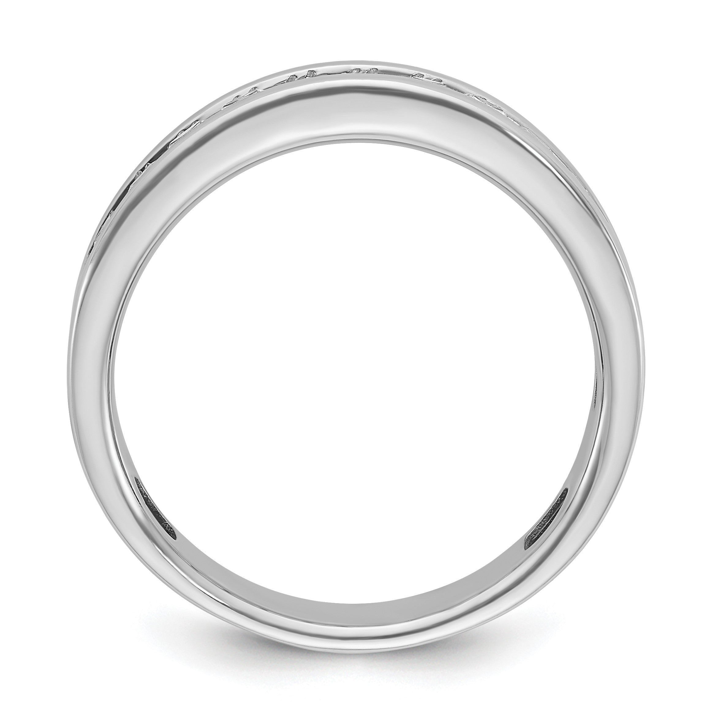 14K Weißgold Herren-Diamantring mit 1K, komplett