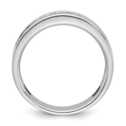 14K Weißgold Herren-Diamantring mit 1K, komplett