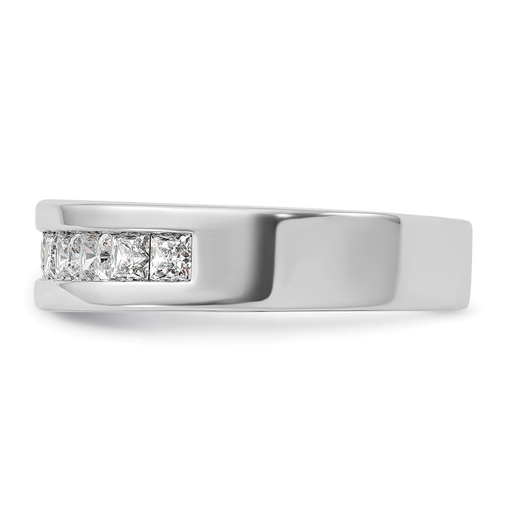 14K Weißgold Herren-Diamantring mit 1K, komplett