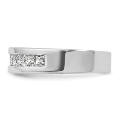 14K Weißgold Herren-Diamantring mit 1K, komplett