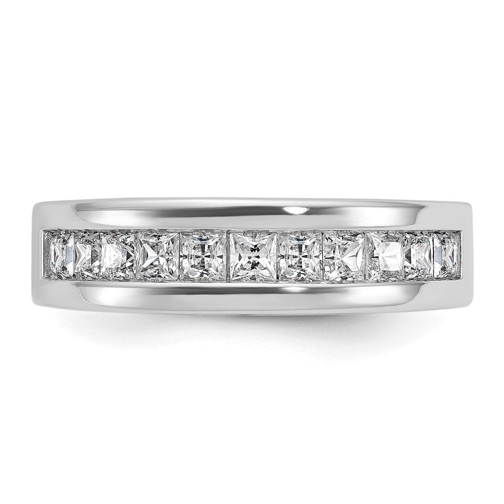 14K Weißgold Herren-Diamantring mit 1K, komplett