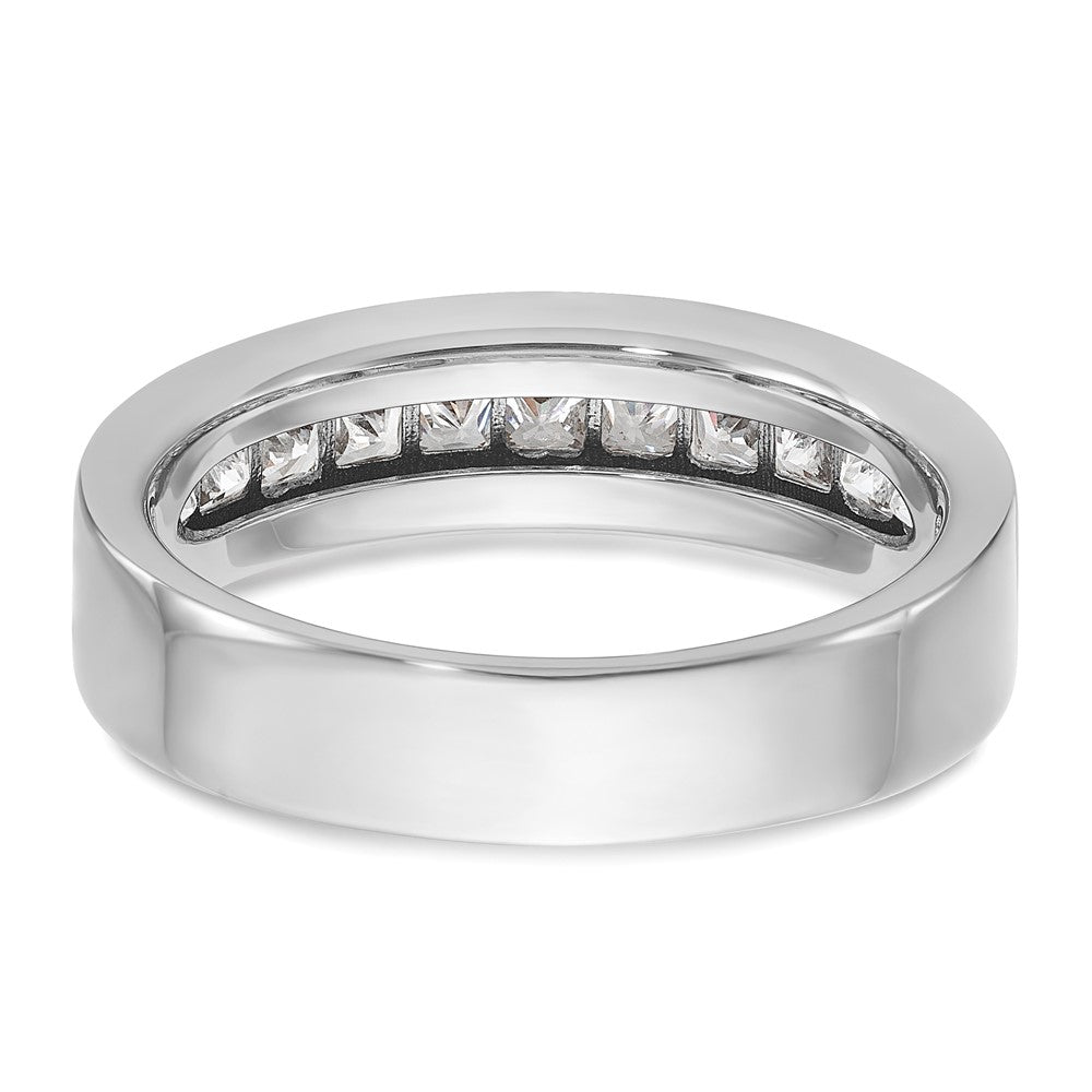 14K Weißgold Herren-Diamantring mit 1K, komplett