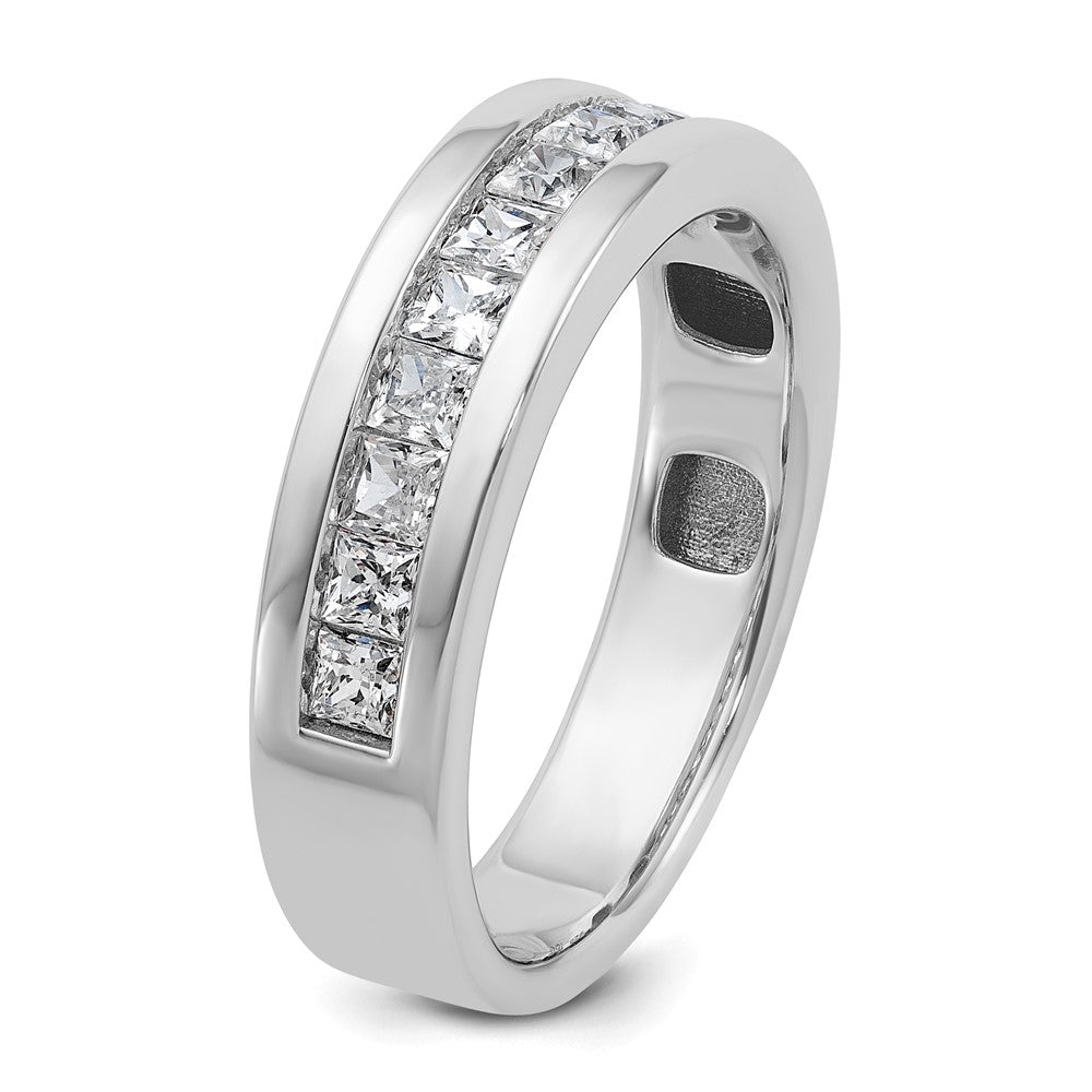 14K Weißgold Herren-Diamantring mit 1K, komplett