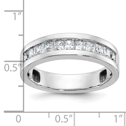 14K Weißgold Herren-Diamantring mit 1K, komplett