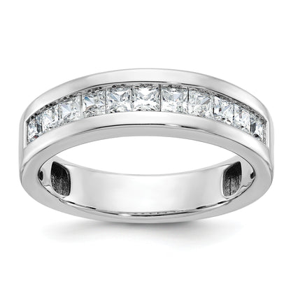 14K Weißgold Herren-Diamantring mit 1K, komplett