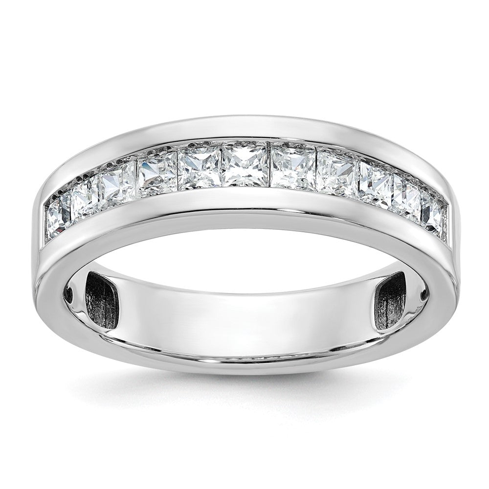 14K Weißgold Herren-Diamantring mit 1K, komplett