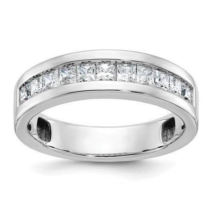 14K Weißgold Herren-Diamantring mit 1K, komplett