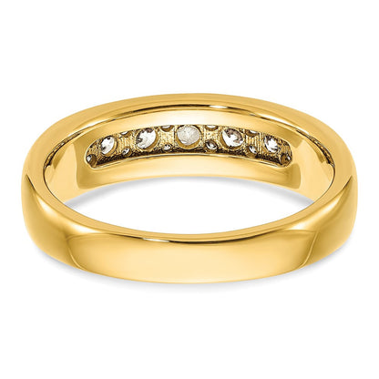 14K Gelb- und Rhodiumgold mit Weißrhodium Diamantring, 0,5K, komplett