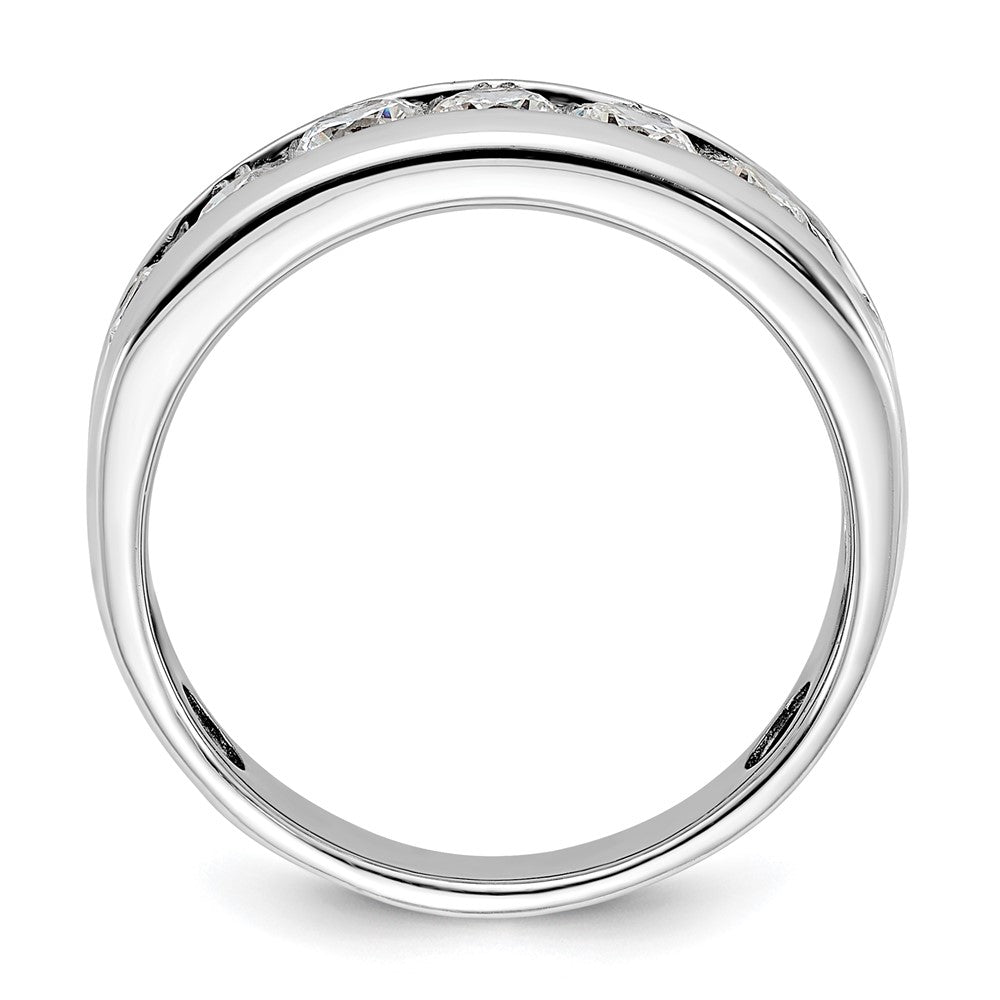 14K Weißgold Ring mit 1K Diamant, komplett