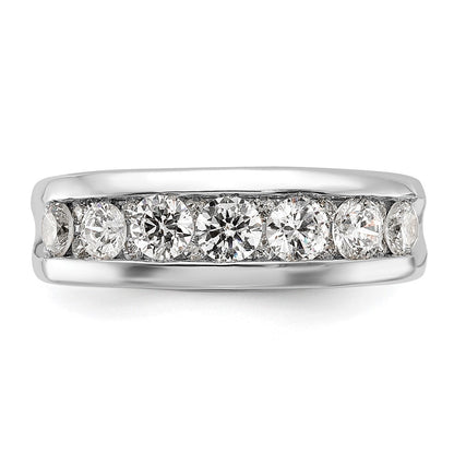 14K Weißgold Ring mit 1K Diamant, komplett