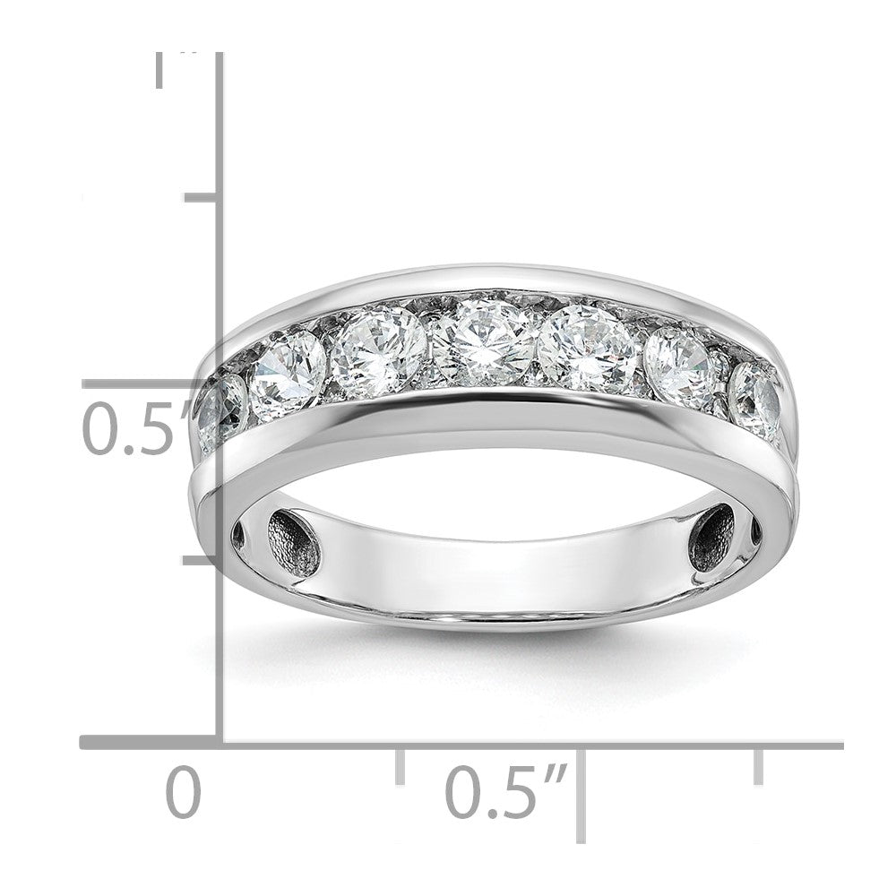 14K Weißgold Ring mit 1K Diamant, komplett