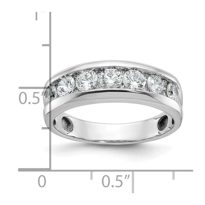 14K Weißgold Ring mit 1K Diamant, komplett
