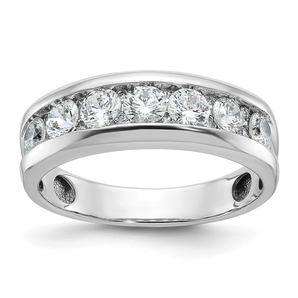 14K Weißgold Ring mit 1K Diamant, komplett