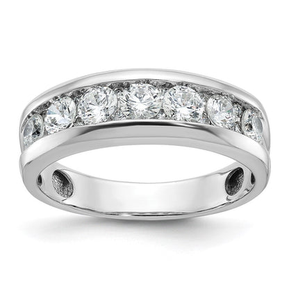 14K Weißgold Ring mit 1K Diamant, komplett