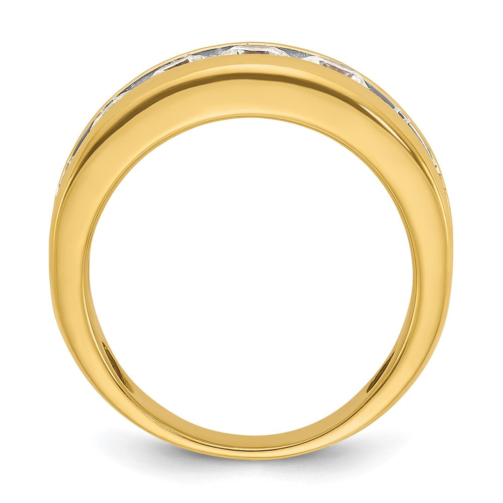 14K Gelb- und Rhodiumgold mit Weißrhodium Ring mit 1,5K Diamant, komplett