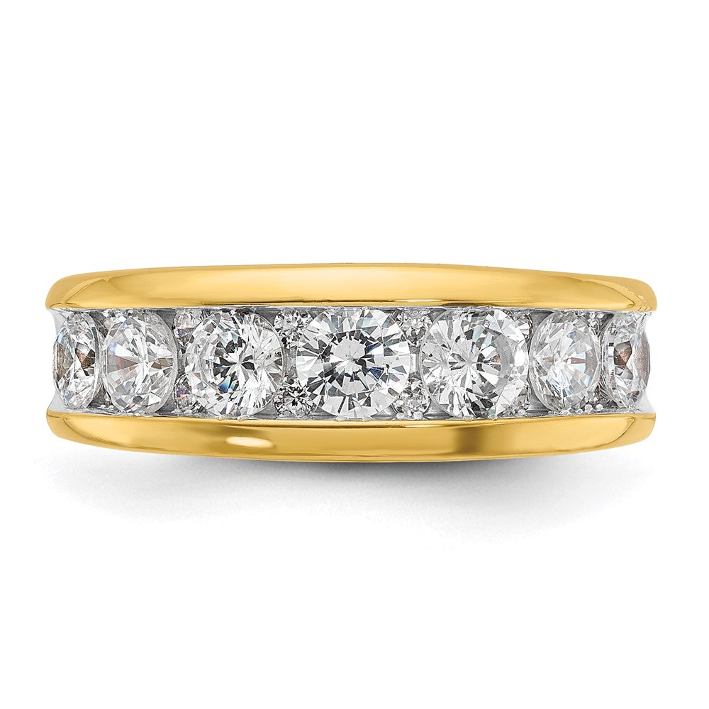 14K Gelb- und Rhodiumgold mit Weißrhodium Ring mit 1,5K Diamant, komplett