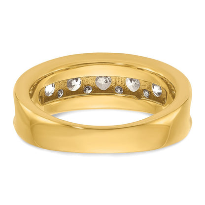 14K Gelb- und Rhodiumgold mit Weißrhodium Ring mit 1,5K Diamant, komplett