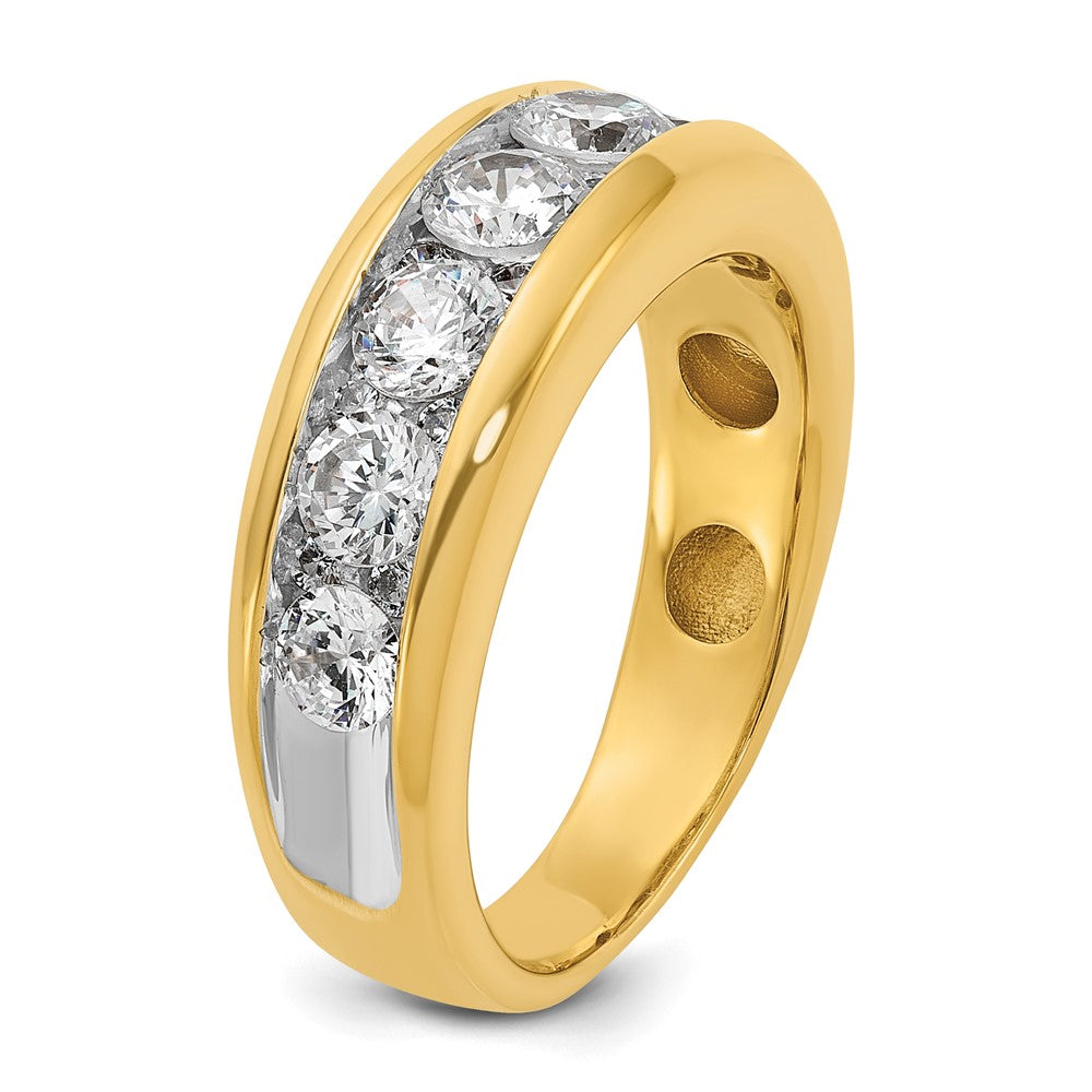 14K Gelb- und Rhodiumgold mit Weißrhodium Ring mit 1,5K Diamant, komplett