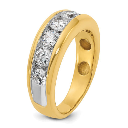 14K Gelb- und Rhodiumgold mit Weißrhodium Ring mit 1,5K Diamant, komplett