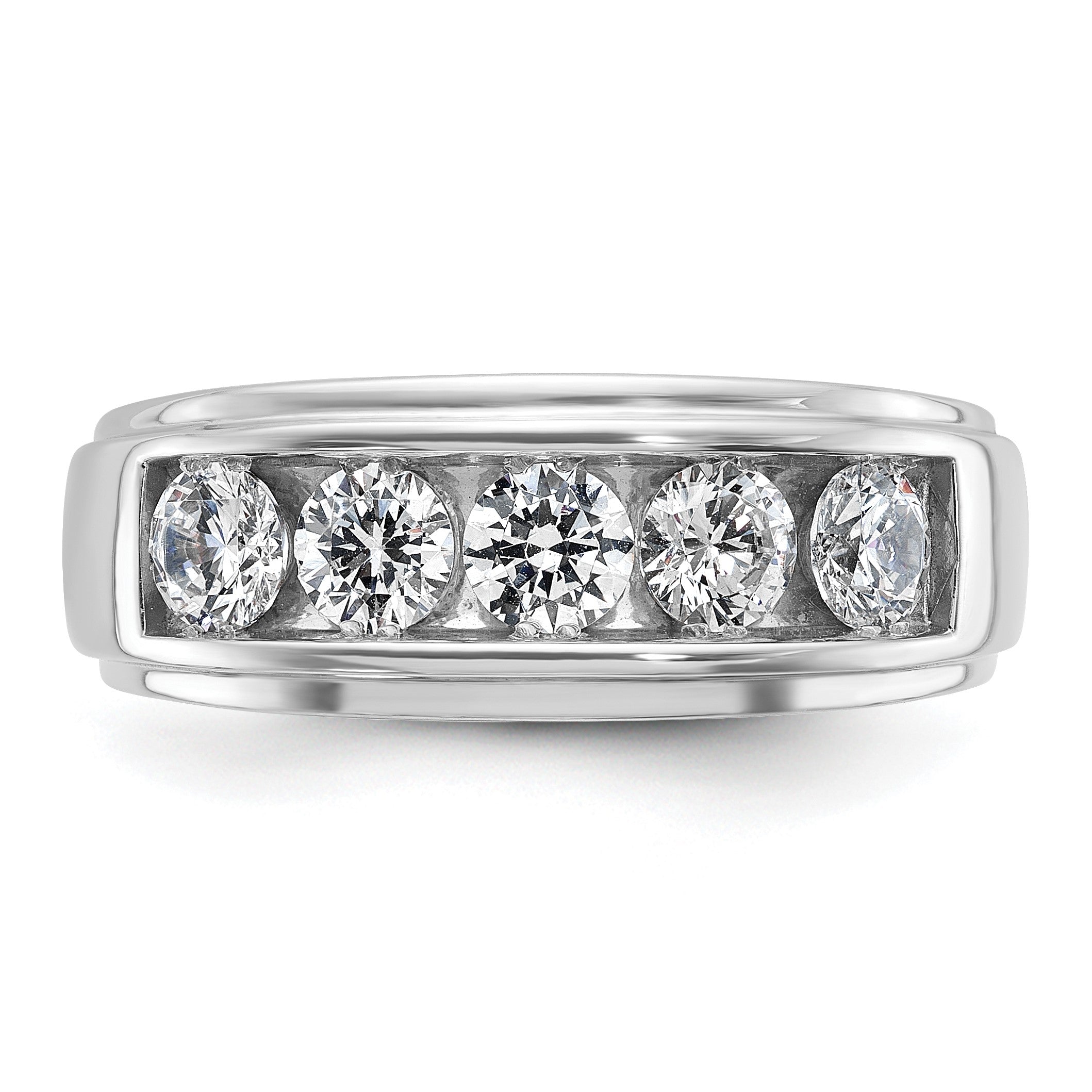14K Weißgold Diamant Ring mit 1,5K für Herren