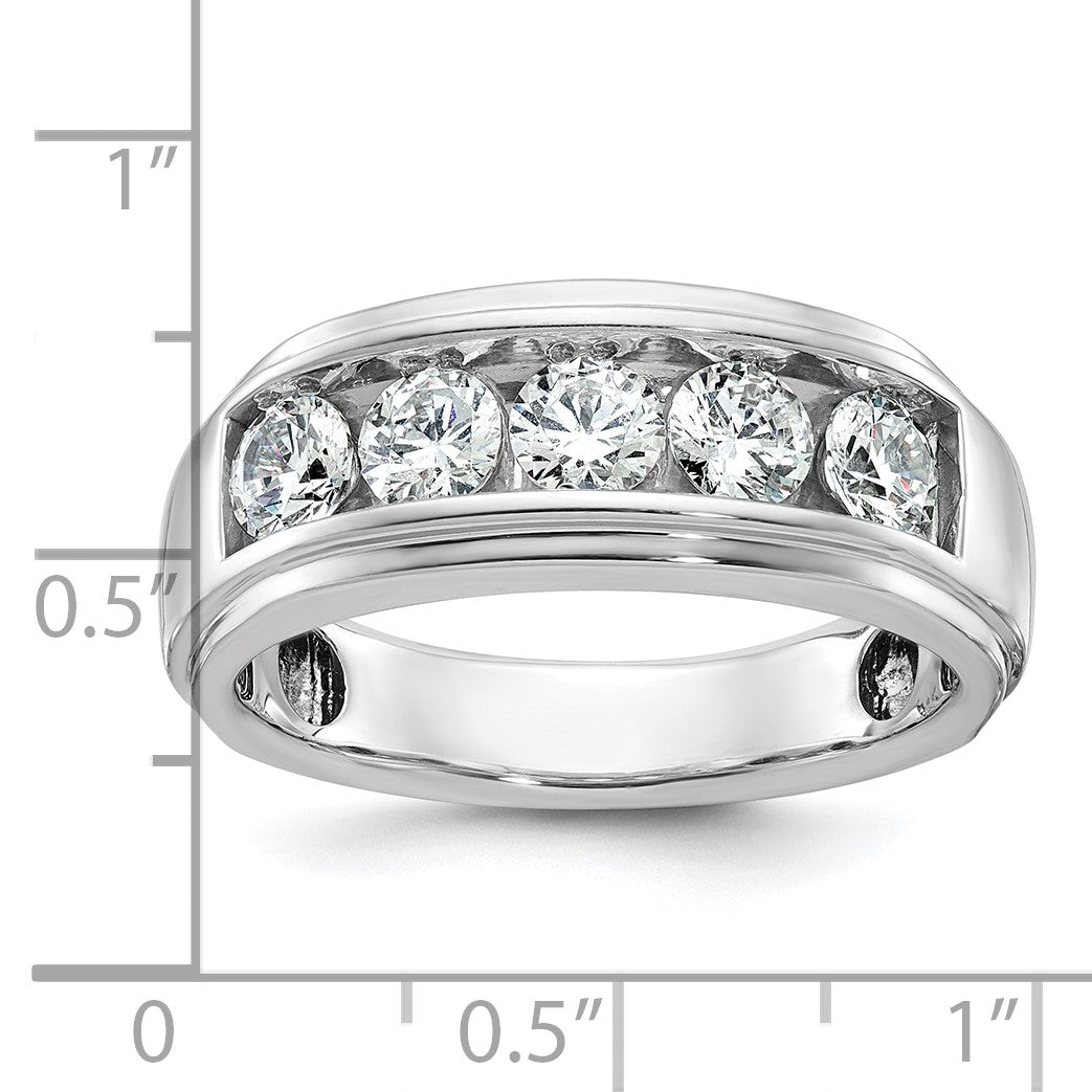14K Weißgold Diamant Ring mit 1,5K für Herren