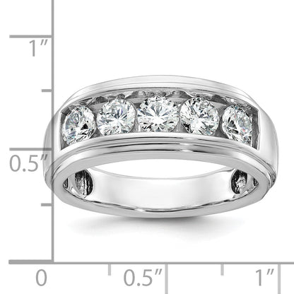 14K Weißgold Diamant Ring mit 1,5K für Herren