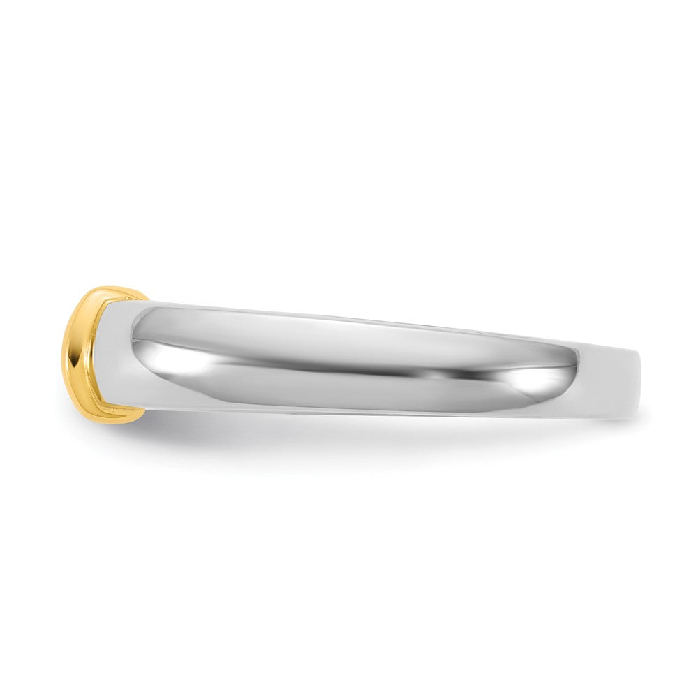 14K Bicolor Gold.33ct Damen Diamant Ehering Ring