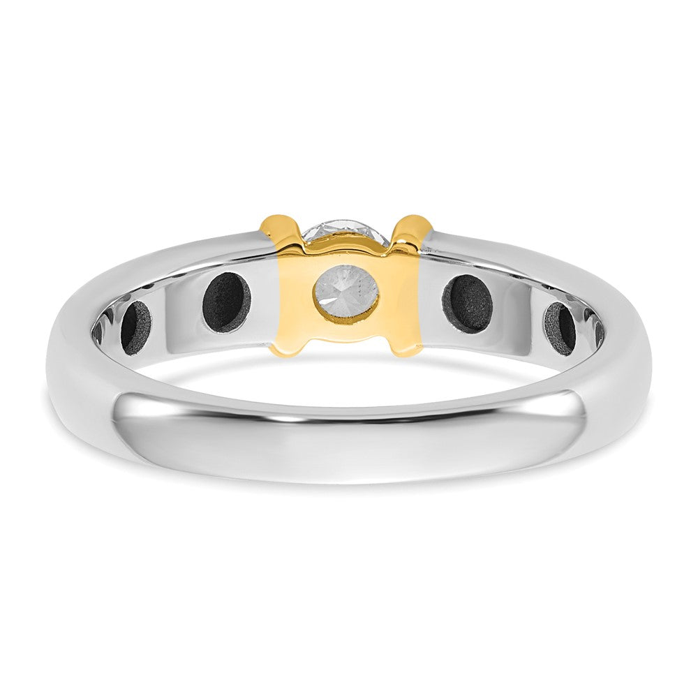 14K Bicolor Ibgoodman 1/3 Karat Im Labor Gezüchtet Diamant Vs/si+ G+ Komplett Damen Ehering