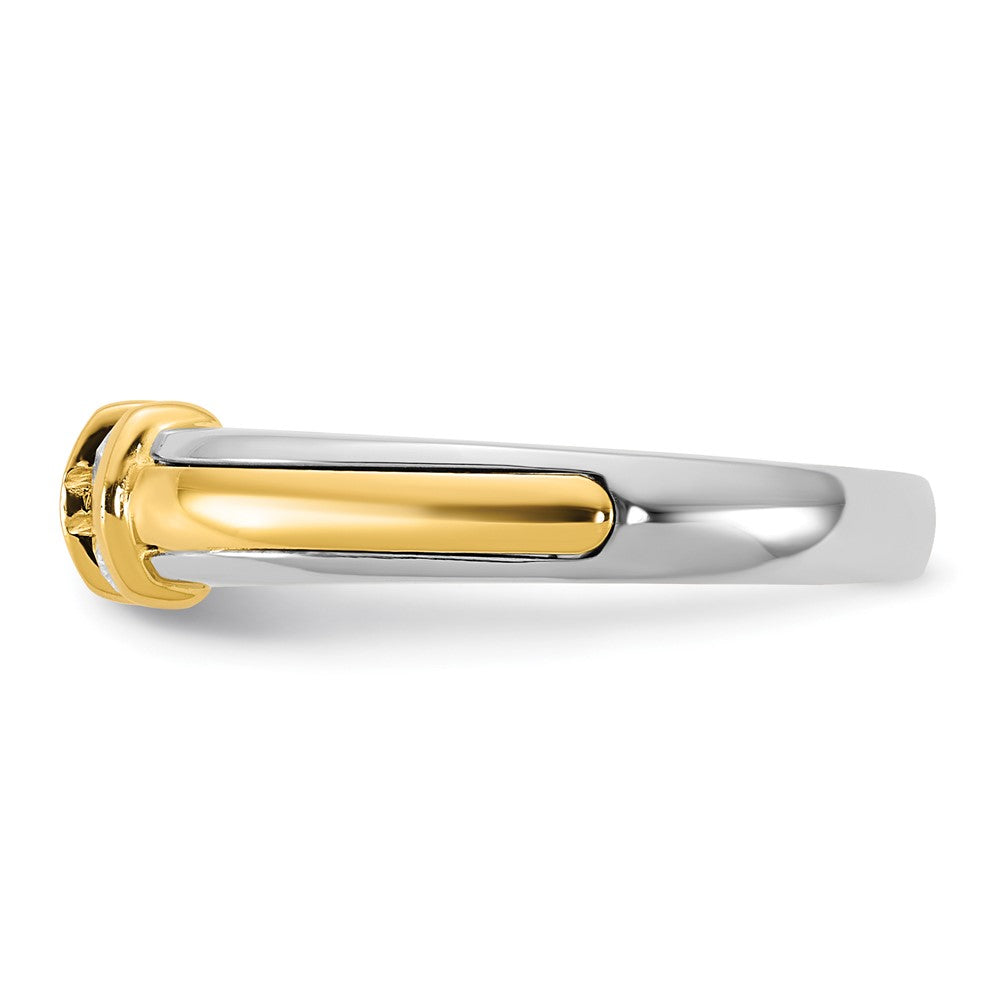 14K Bicolor Ibgoodman 1/3 Karat Im Labor Gezüchtet Diamant Vs/si+ G+ Komplett Damen Ehering