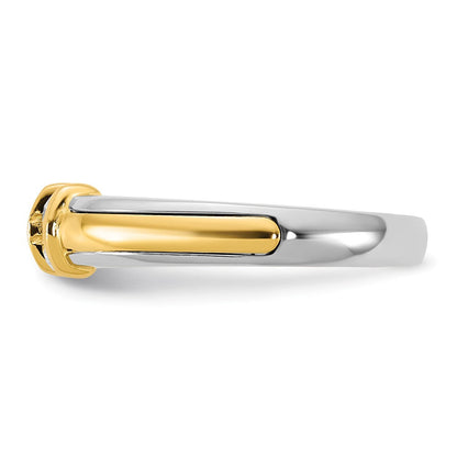 14K Bicolor Ibgoodman 1/3 Karat Im Labor Gezüchtet Diamant Vs/si+ G+ Komplett Damen Ehering