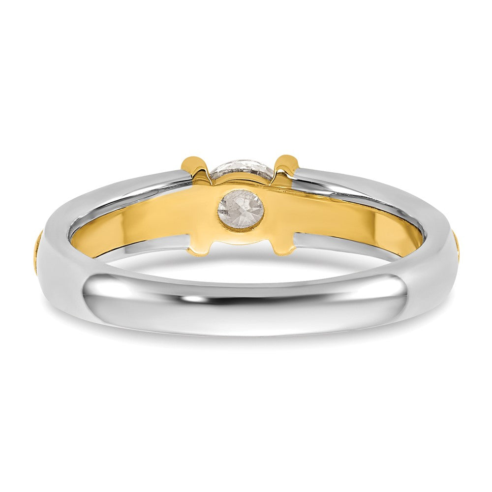 14K Bicolor Ibgoodman 1/3 Karat Im Labor Gezüchtet Diamant Vs/si+ G+ Komplett Damen Ehering