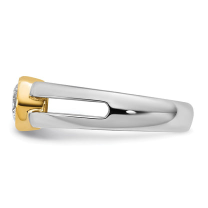 14K Bicolor Ibgoodman 1 Karat Im Labor Gezüchtet Diamant Vs/si+ G+ Komplett Herren Ehering