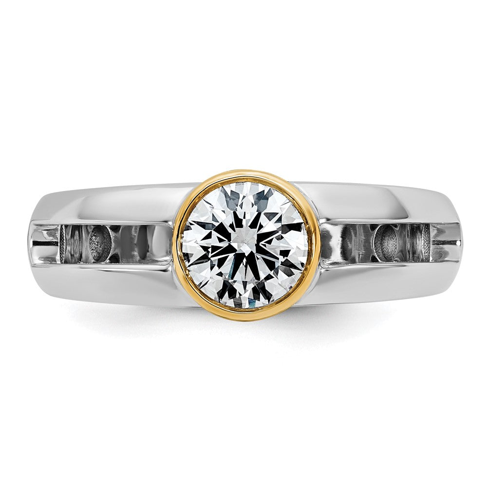 14K Bicolor Ibgoodman 1 Karat Im Labor Gezüchtet Diamant Vs/si+ G+ Komplett Herren Ehering